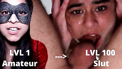 Zoody Levels Up Her FACEFUCKING&excl; Amateur Indian Teen THROAT PIE&excl; She Improves Her Deepthroat Blowjob