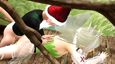 Hot sex&excl; Horny beautiful fairy and gnome in the village