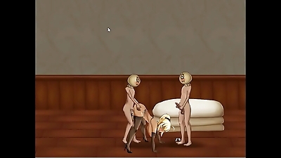 Hot blonde in bikini has sex with men in Eg service hentai sex game