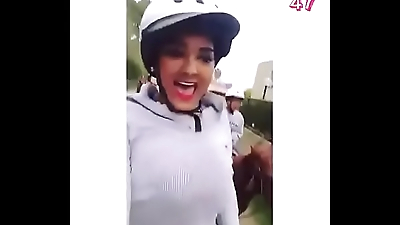 Indian girl boob bouncing horse riding